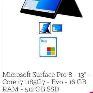 Microsoft Surface Pro 8 with docking station